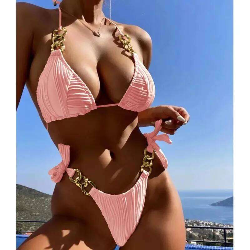 Summer Sexy Bikinis 2025 Women's Swimwear Female Swimsuit Swimming Wear Bathing Suits Brazilian Bikini Set Beachwear Pool Bather Z260206