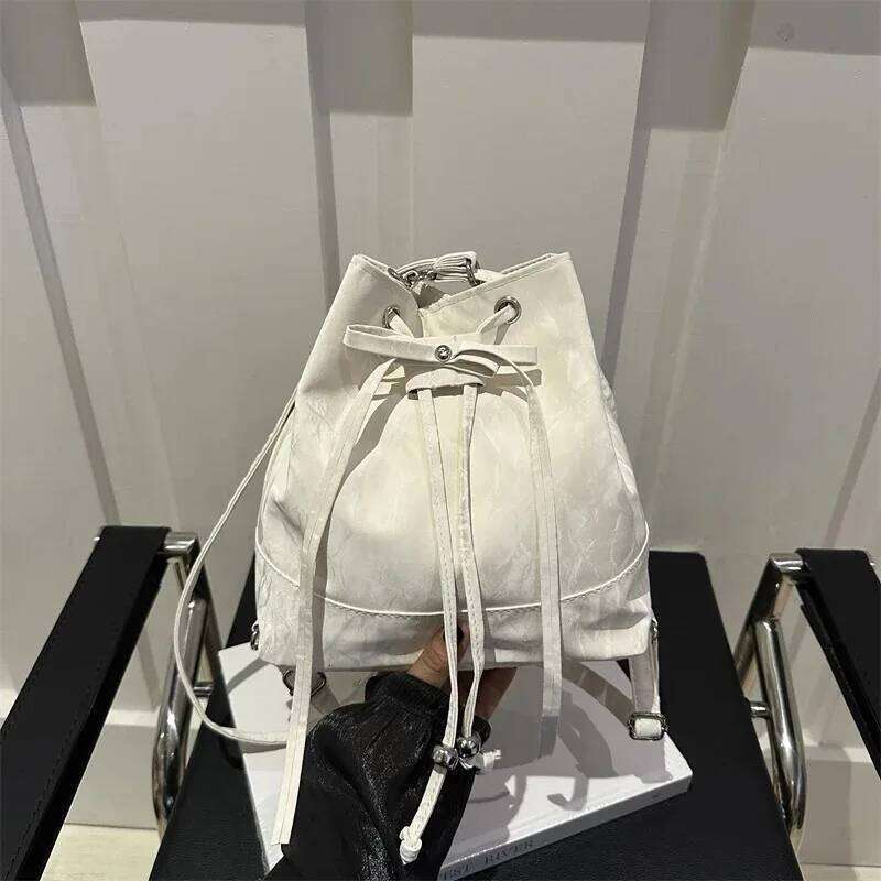 Trendy Women's Buet Crossbody Bag Dstring Design Versatile High Quali Small Size Faionable Casual ex Bapa Y260205