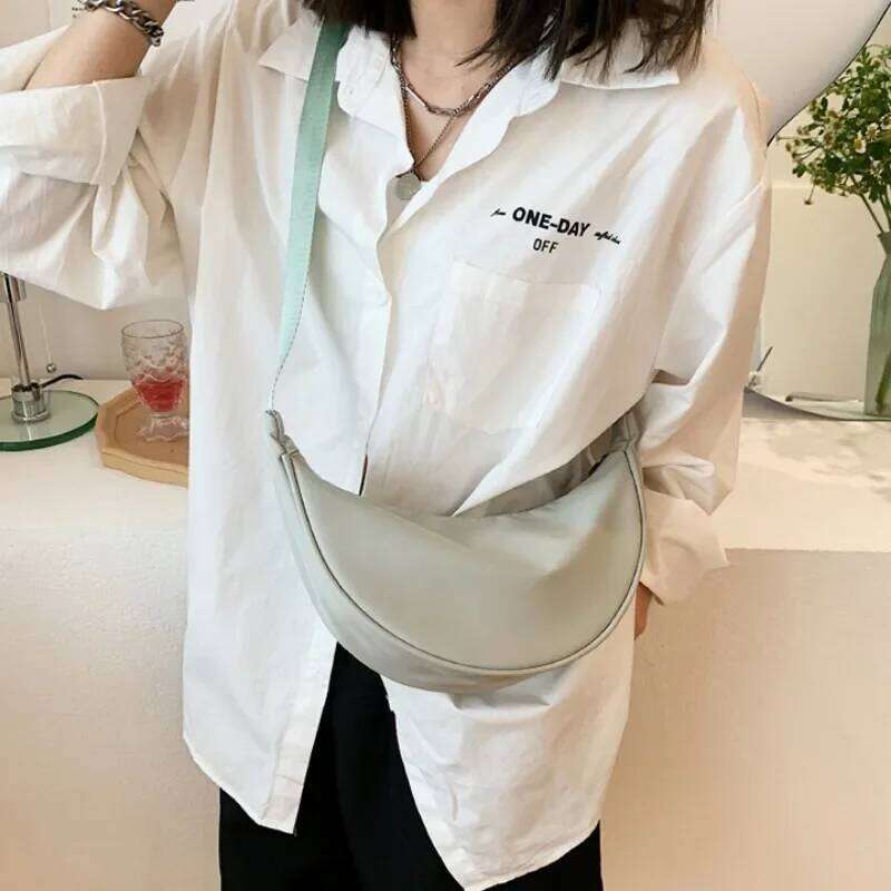 Upgraded Version Crossbody New Trendy Dumpling Lightweight Small Body Underarm Single Shoulder Canvas Bag XJ260129