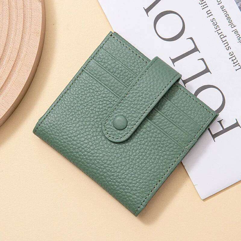 2025first-layer Cowhide Wallet Card Integrated Ultra-thin Mini Simple Zipper Change Bag Korean Version of Genuine Leather Y260206