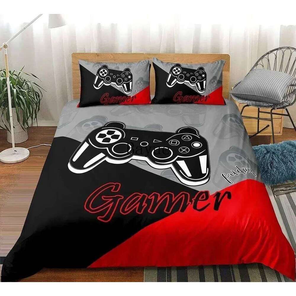 Gamer Bedding Sets for Boys Gaming Duvet Video Games Comforter Cover custom Designs Bed Set with Pillowcase XJ260206