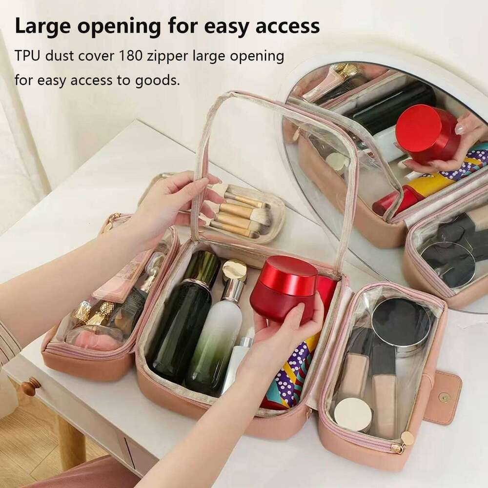 3 in 1 Makeup Bag Large Capacity Travel Cosmetic Organizer Portable Waterproof Multifunctional Toiletry Storage Pouch Y260206