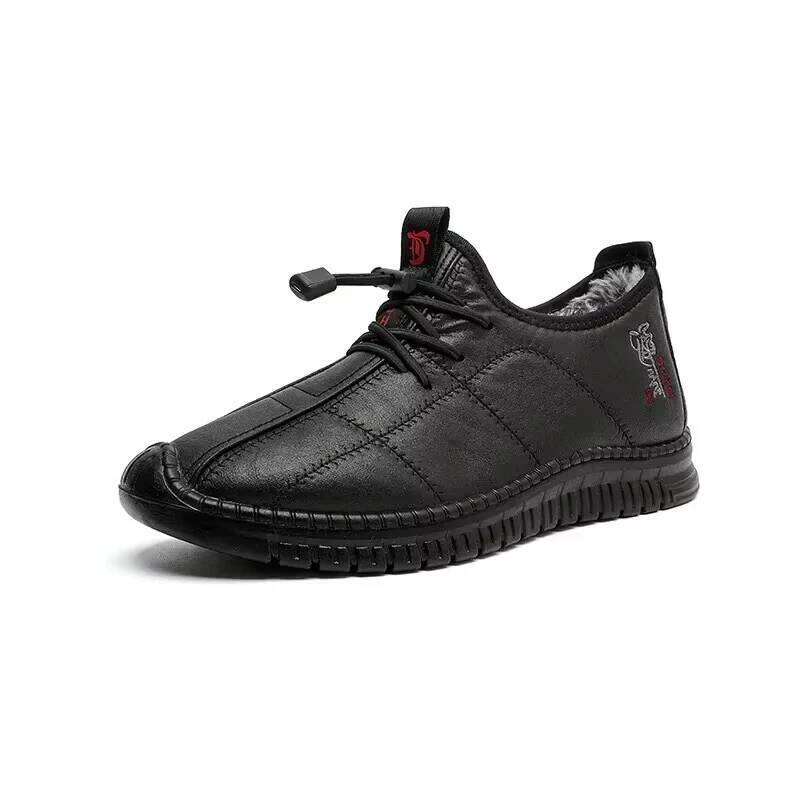 2025 Winter Thickened Warm Waterproof Anti slip Thick Walking Boots Large 38-48 Men's Shoes