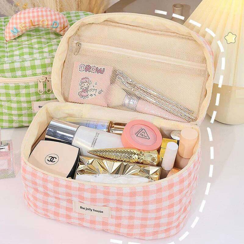 New makeup with large capacity organizer high beauty cosmetic Korean cute portable storage bag travel essentials Y260206