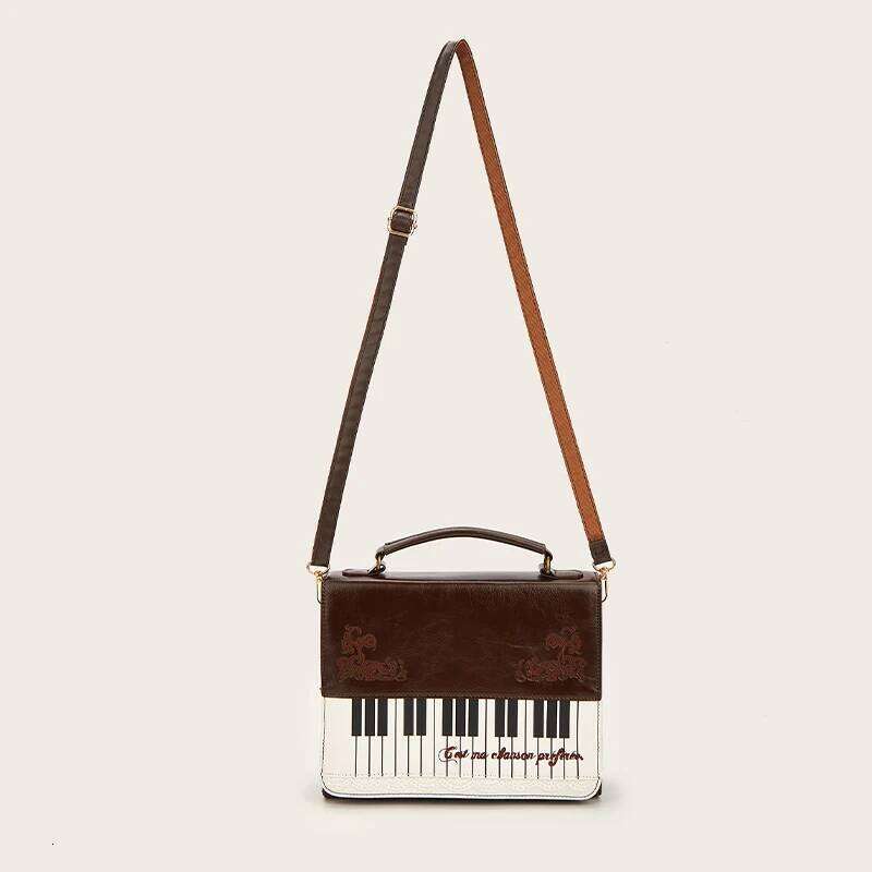 Japanese Ita Bag Piano Key Contrast Color Otaku Backpack,Harajuku Lolita Girls Travel Shoulder Bag,Vintage Briefcase,JK Handbag Y260205