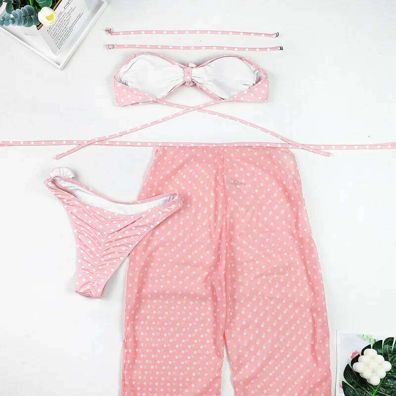 Sexy 3pieces Micro Bikini 2026 Women Swimsuit Female Swimwear Brazilian Bikinis Set Bandeau Beachwear Retro Bathing Suit Biquini Z260206