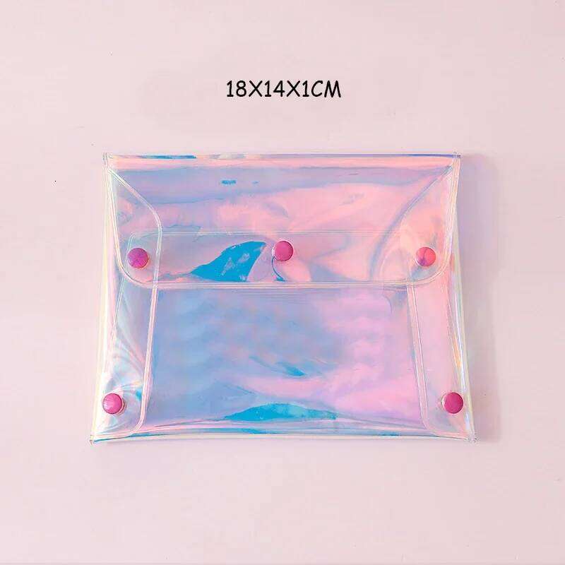 PVC Transparent Cosmetic Women Makeup Storage Clear Organizer Wash Travel Portable Toiletry Multifunction Purse Pouch Bag Y260206