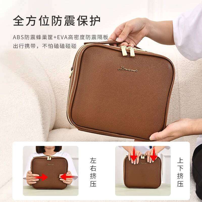 Bag 2024 New Portable Three-layer Professional Make-up Artist Cosmetic Storage Case Y260206