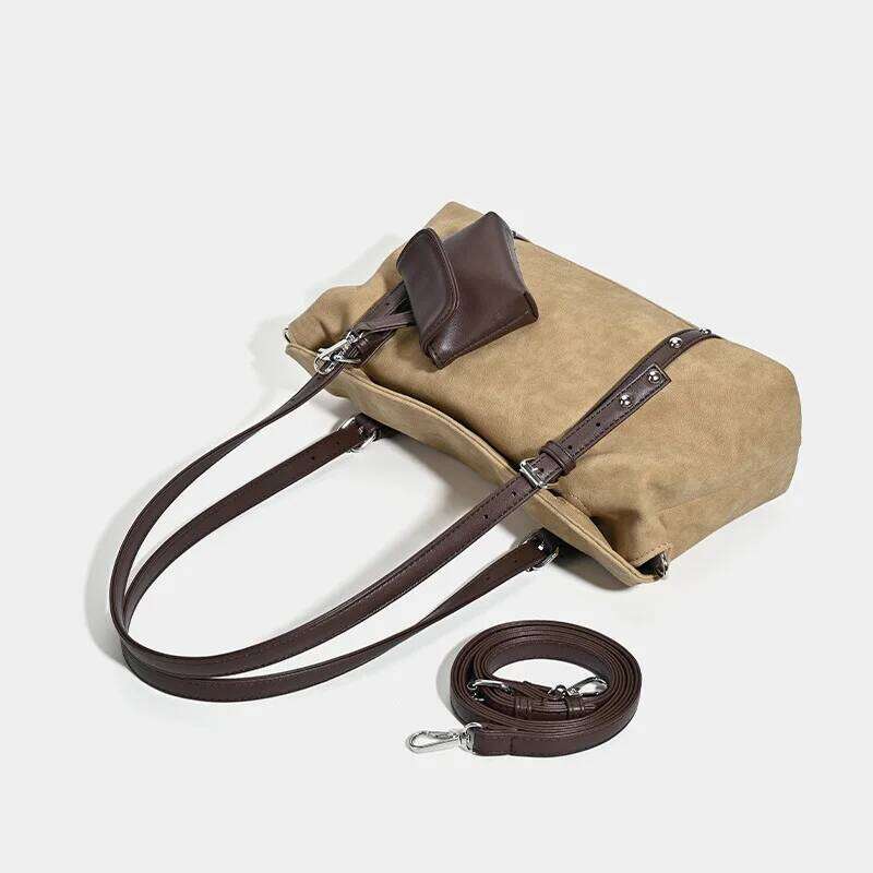 New Vintage Design Top Layer Single Shoulder Versatile Autumn Winter Crossbody for Commuting Square Shape Leather Bag Y260205