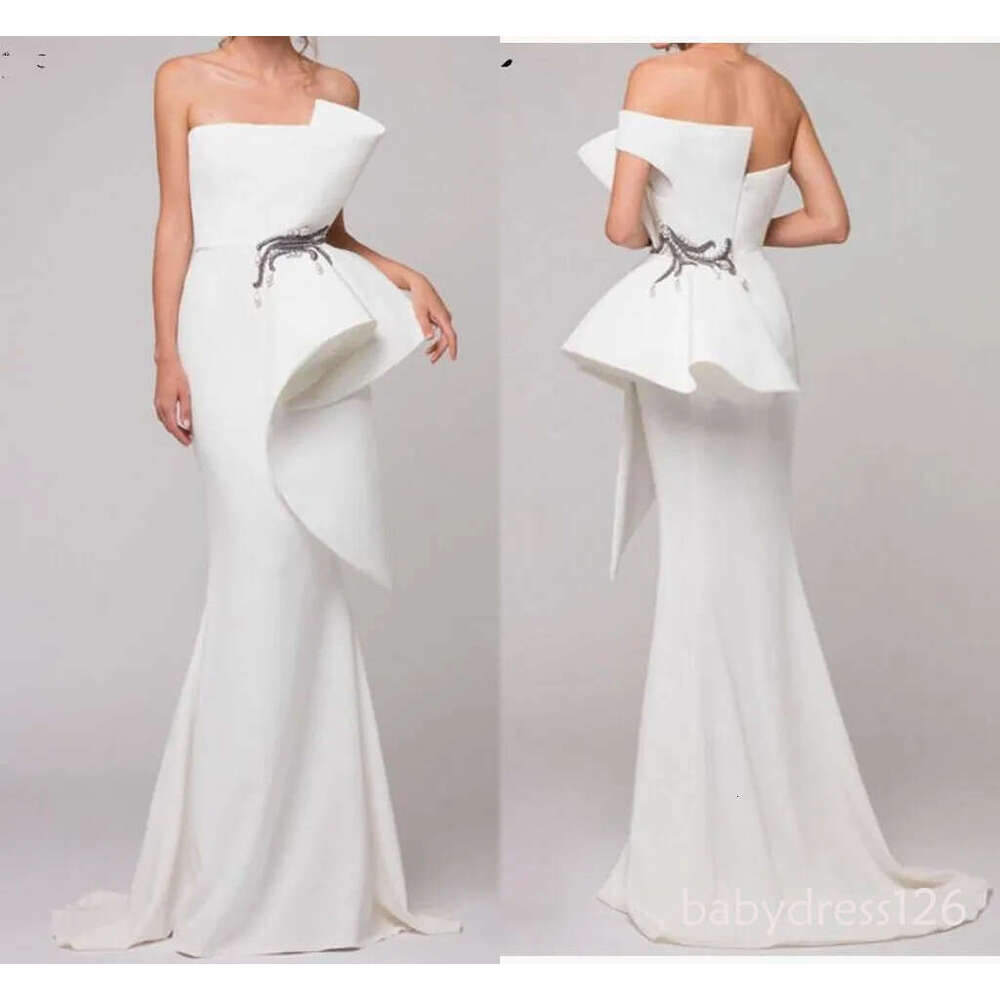 Unique Cheap Lace Sheath Dresses Strapless Backless Floor Length Ruffles Plus Size Wedding Dress Bridal Gowns vestidos de novia