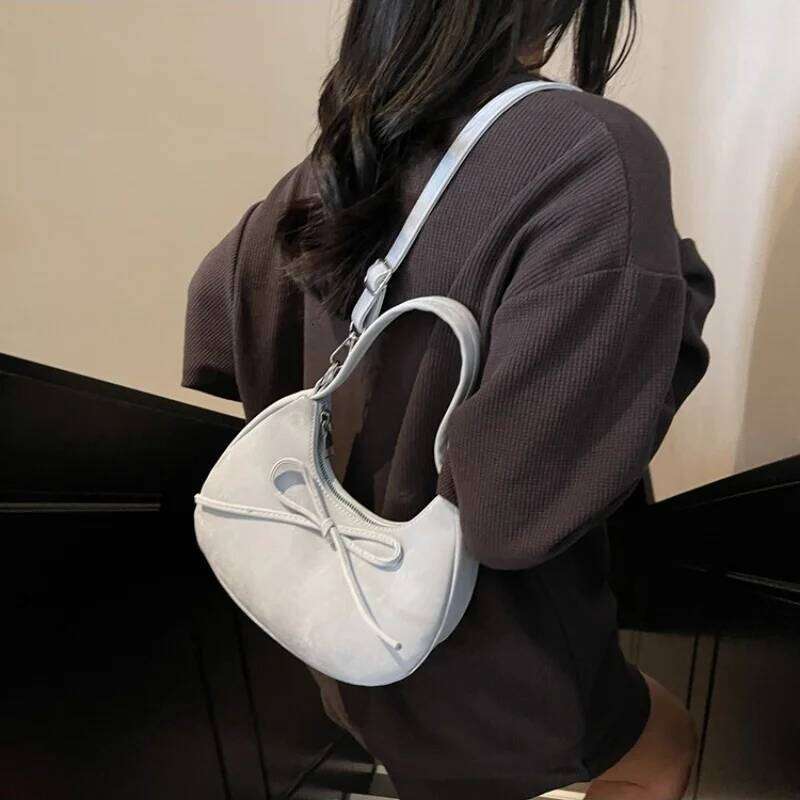 Sweet Fresh Small Bow Handbag Women Trendy Underarm Shoulder Bag, Suitable for Daily Use, Outings, Dates, Parties, Gifts. Y260205