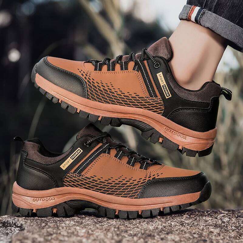 New High Men Hiking Shoes Outdoor Waterproof Mountain Climbing Sneaker Mens Top Quality Fashion Casual Non-slip Sneakers