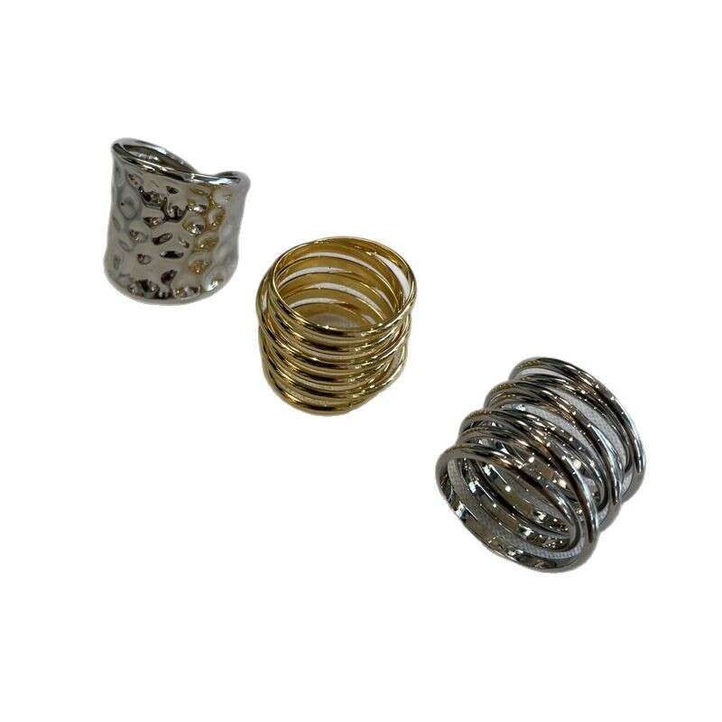 designer Style Simple Multi-layer Coil Wrapped Niche High-end Exaggerated Fashion Versatile Index Finger Ring