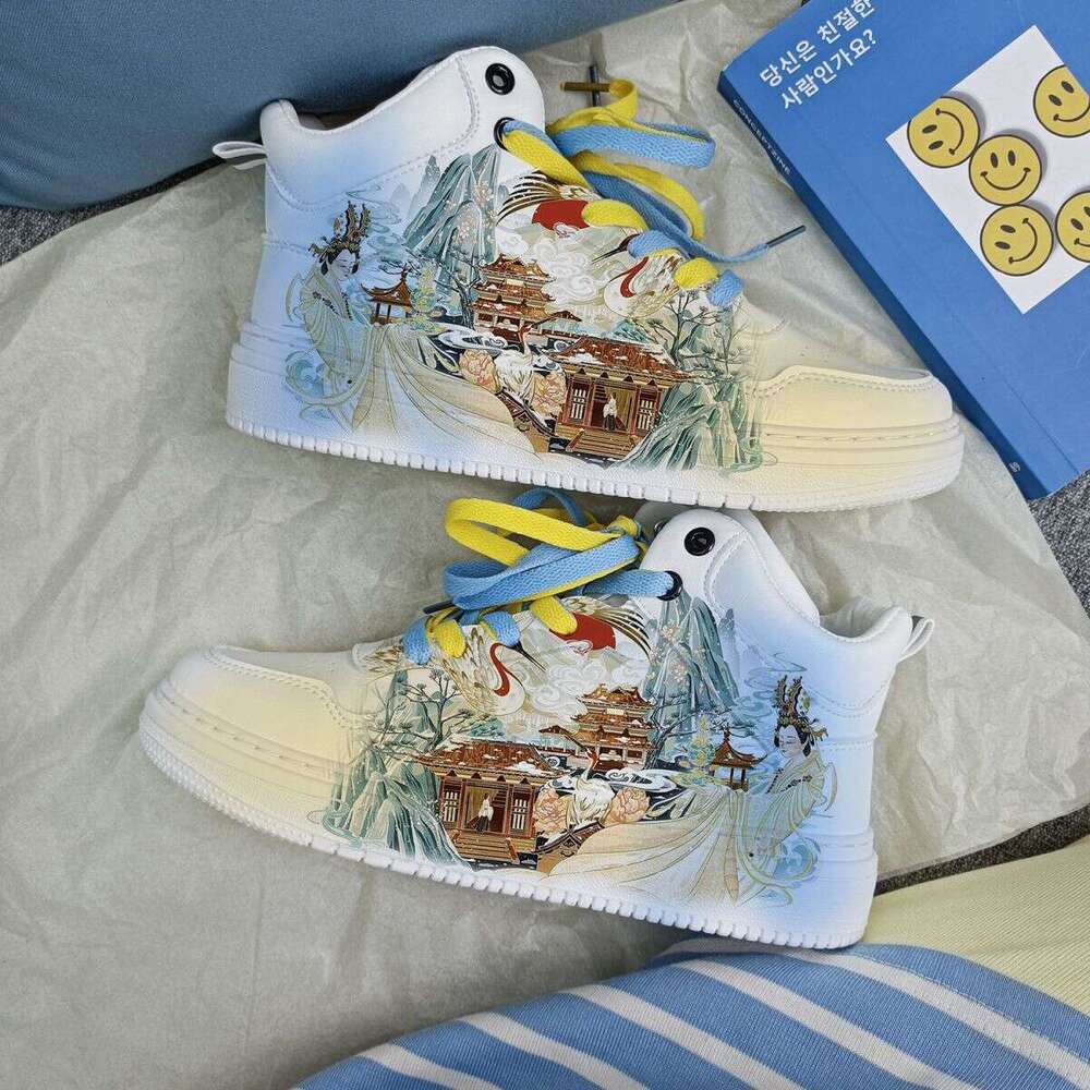 2026 Dunhuang Chinese Style Couple Sneakers Spring And Autumn National Trend Limited Edition Casual Sports Shoes For Men WKERSIY
