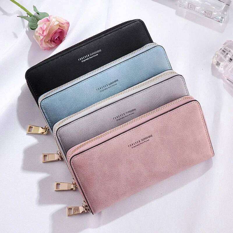 Handheld Multifunctional Card Mobile Bag Female Large Capacity Women Long Wallet Zipper Y260206