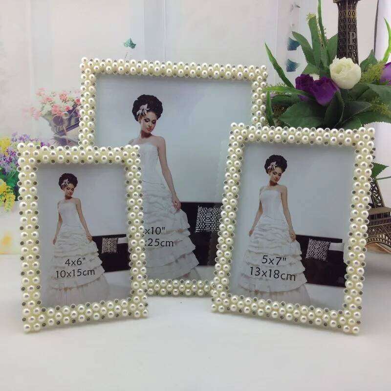 Bohemian imitation pearl wall wedding birthday photo bedroom setting frame 7 inch S260205