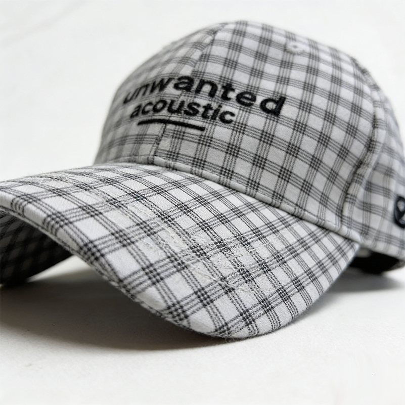 Men's Women's Plaid Embroidery Cap Adjustable Curved Brim Retro Casual Daily Hat