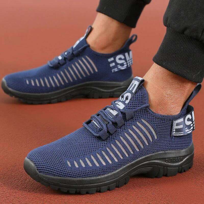 Men's Casual Sneakers Lightweight Breathable Mesh Fashion Running Outdoor Fitness Exercise Classic Slip on Walking Shoes