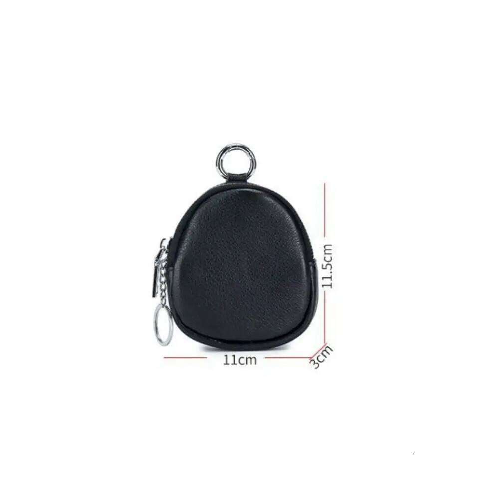New Mini Coin Purse Solid Color Zipper Card Holoder Wallet with Key Ring Handbags Y260206
