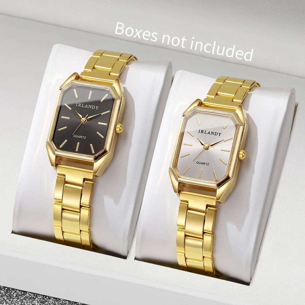 2/4PCS Fashion Rectangle Women Quartz Watch Ladies Alloy Strap Analog Wristwatch With Bracelets SetWithout Box Z260206