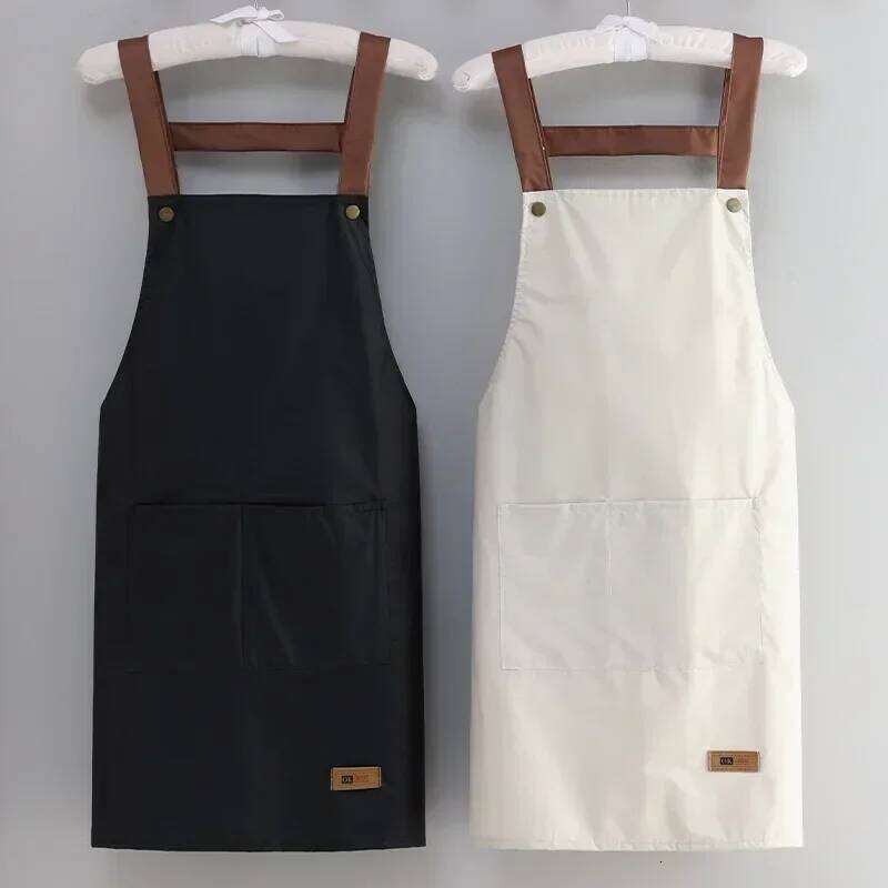 Waterproof Oil Kitchen Apron Adult Cooking Work Clothes Household Fashion Dirt Resistant Accessories S260205