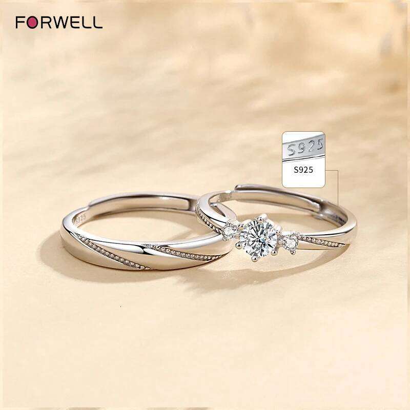 FORWELL Adjustable Rings Set Best Friends Chic Matching Couple Jewelry Unique Valentine's Day Birthday Gift for Her W260206