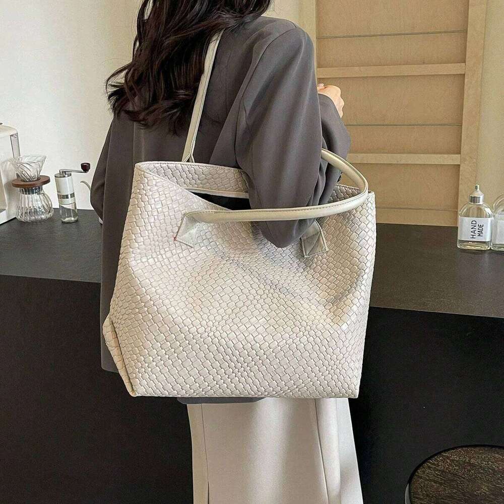 Crocodile Pattern Tote With Large Capacity, Business Casual Portable Women's Shoulder Bag For Teen Girls Women Y260205
