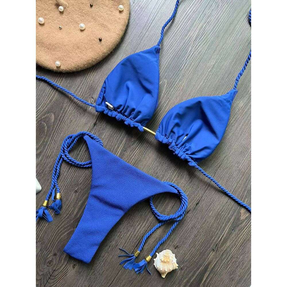 RUOTONSEPT Sexy Braiding rope Bandage Bikini Set Women's Swimsuit Two-piece Triangle Swimwear Bathing Suit Brazilian Biquinis Z260206