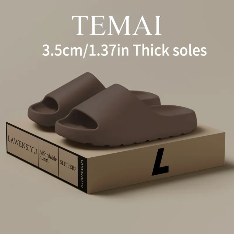 TEMAI EVA Men's Slipper Bedroom Inside And Outside Wear Resistant Thick Soled Non Slip Bathroom Lightweight Slippers For Female Neutral