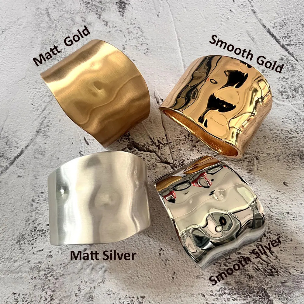 KMVEXO Punk Hip Hop Wide Asymmetric Bangles Bracelets For Women Statement Alloy Bangles Men Jewelry Femme Accessories Manchette 260120