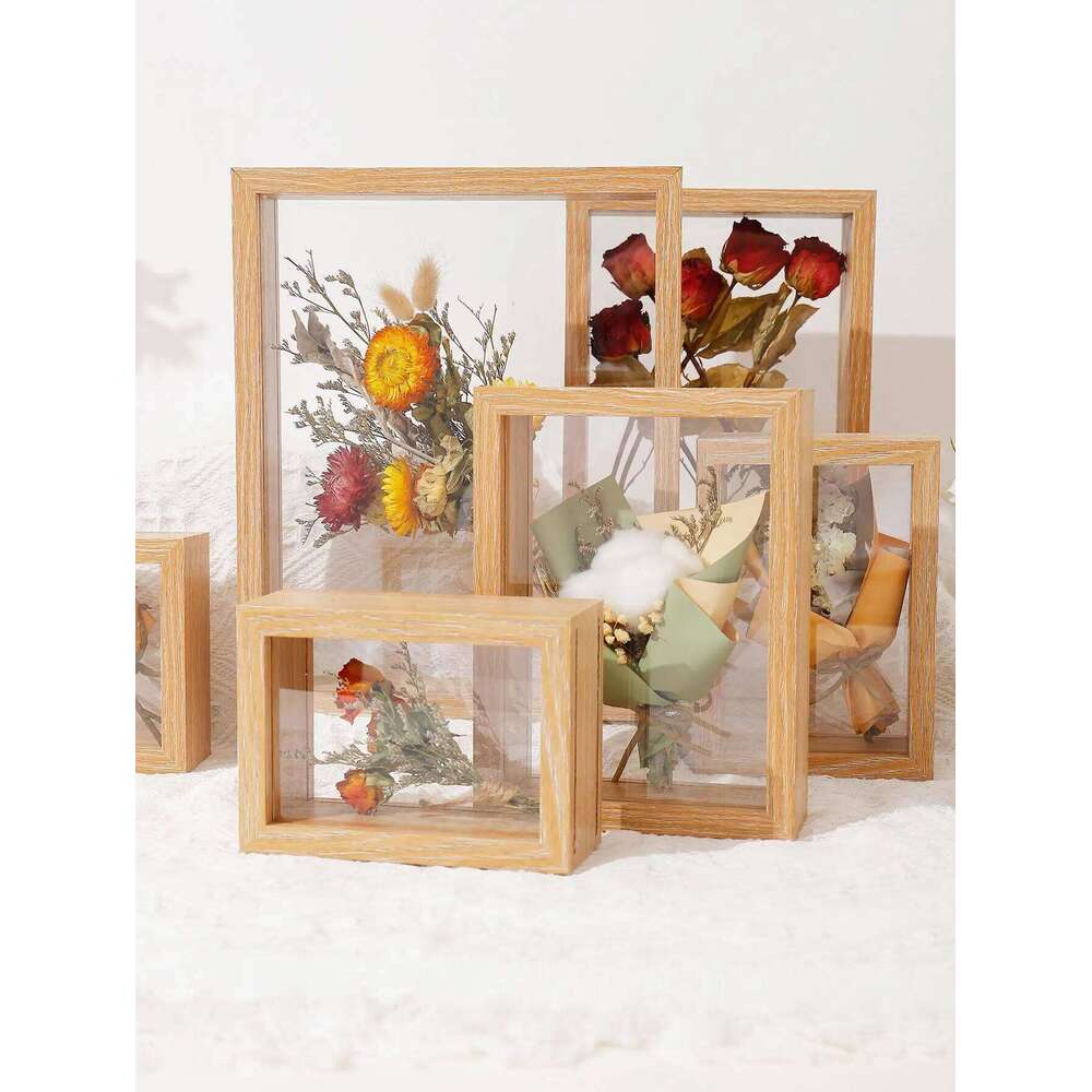 Wood Dried Flower Home Decor Transparent Picture Frame S260205