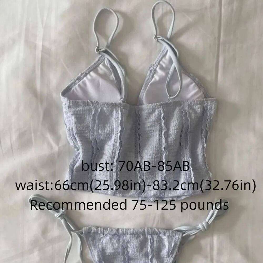 Slimming Design Three-Piece Strapless Small Chest Korean Style Bikini High-End Feel Separate Pieces Women's Swimsuit XJ260206