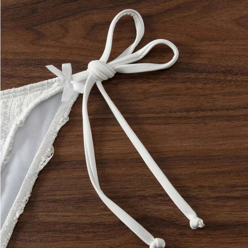 White Bow Sexy Bikinis Swimsuits Women Swimwear Push Up Female Beach Swim Wear Bathing Suits Brazilian Bikini Set Pool Bather XJ260206