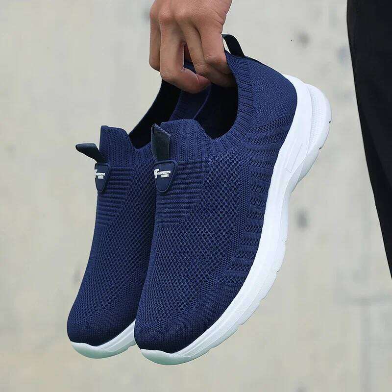 Comfortable Casual Fashion Breathable Outdoor Mesh Vulcanized Sneakers New Non-slip Lightweight Walking Shoes for Men