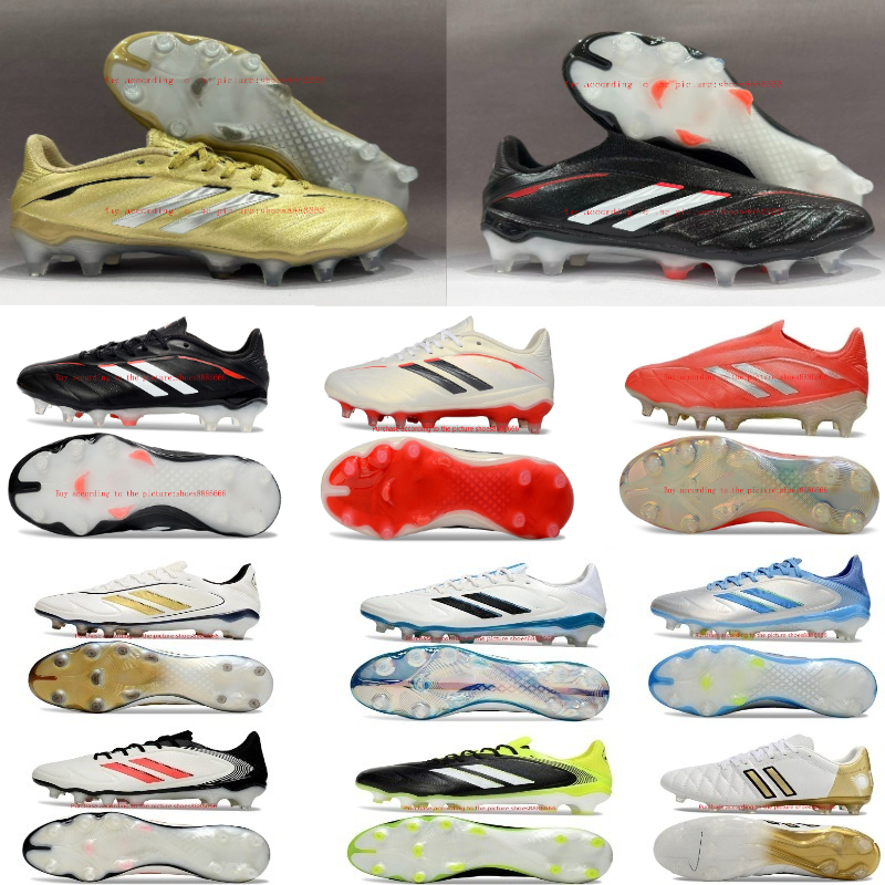 Top quality Copa Football boots Shoes Soccer Boots FG BOOTS Metal Spikes Mens LACELESS Soft