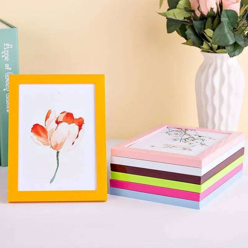 6inch Fashion Wooden Wall Photo Picture Frame Office Desktop Home Decor S260205