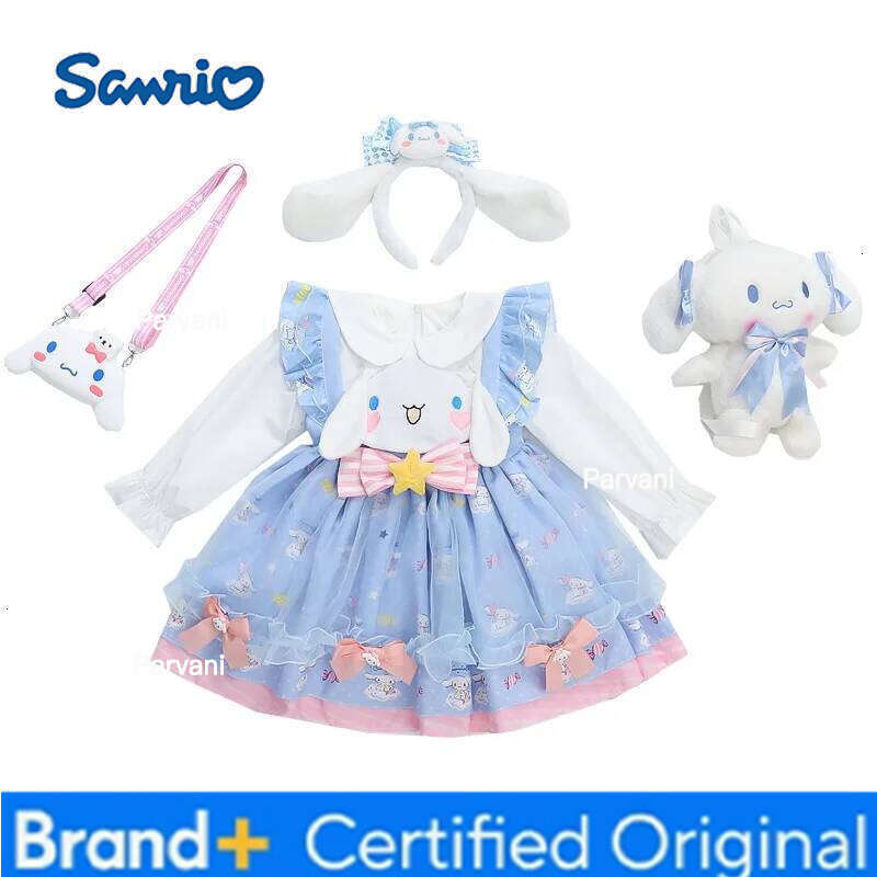 Sanrio New Girls Cinnamoroll Princess Spring Autumn My Melody s Anime Figure Lolita Dress Tutu Skirt Kawaii Cartoon H260206 - view 6