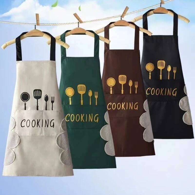 Waterproof Oilproof Can Wipe Hands Kitchen Work Clothes for Cooking Baking Cleaning Men&Women Universal Sleeveless Apron S260205