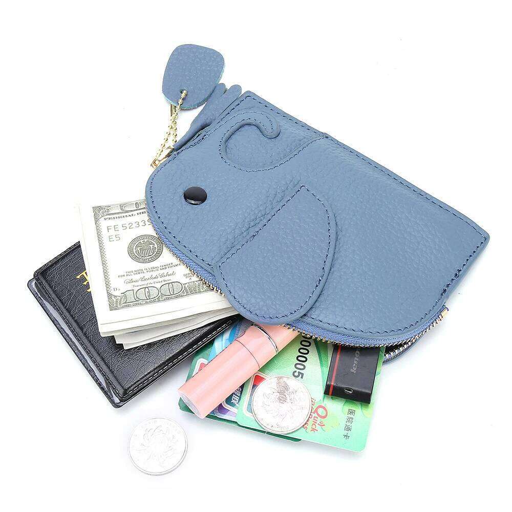 New Women Genuine Leather Female Zipper Purses Small Cowhide Money Bag Cute Mini Wallets Coin Card Holders Dropshipping Y260206
