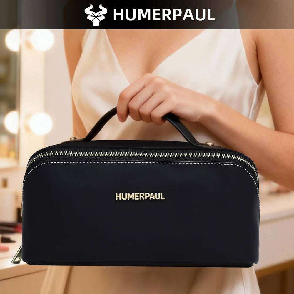 Genuine Leather Makeup Female Toiletry Bag Travel Cosmetic Storage Pouch Make up Case Organizer Y260206