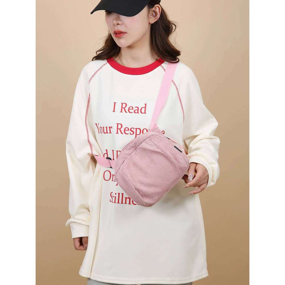 Trendy Fashionable Shoulder Bag, Versatile and Stylish Corduroy Crossbody Bag for Everyday Wear XJ260129