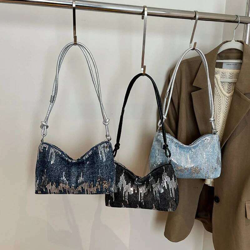 Fashionable Rhinestone Casual Small Tote Bag for Women Shoulder Purse and Handbags Designer Bags Bolsos De Mujer Sac Y260205