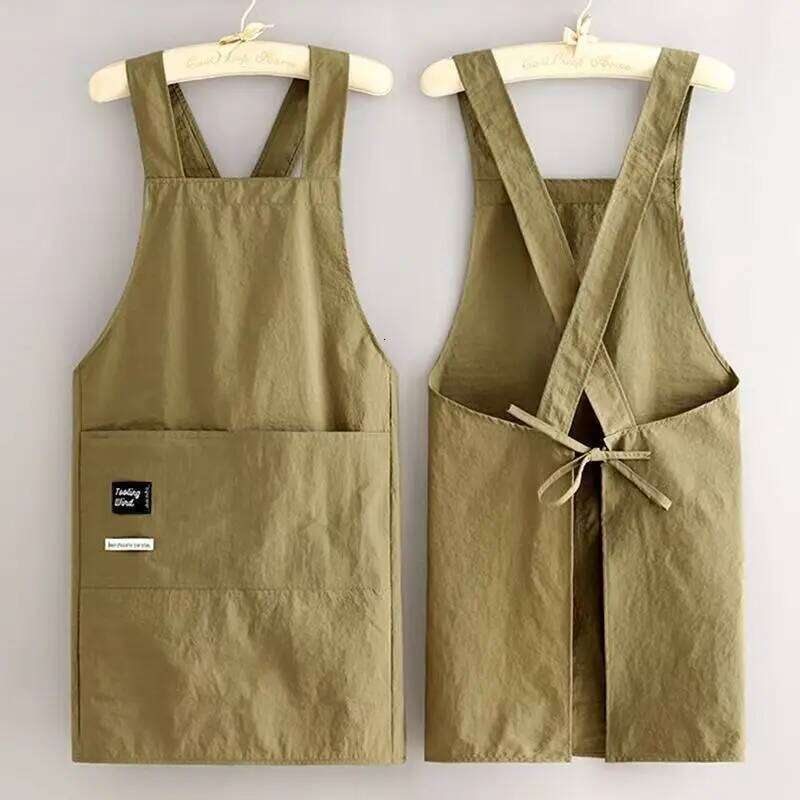 New Korean Household Kitchen Adult Waist Apron Waterproof Oil Resistant Cooking Chef Workwear for Catering Waiter Work Clothes S260205