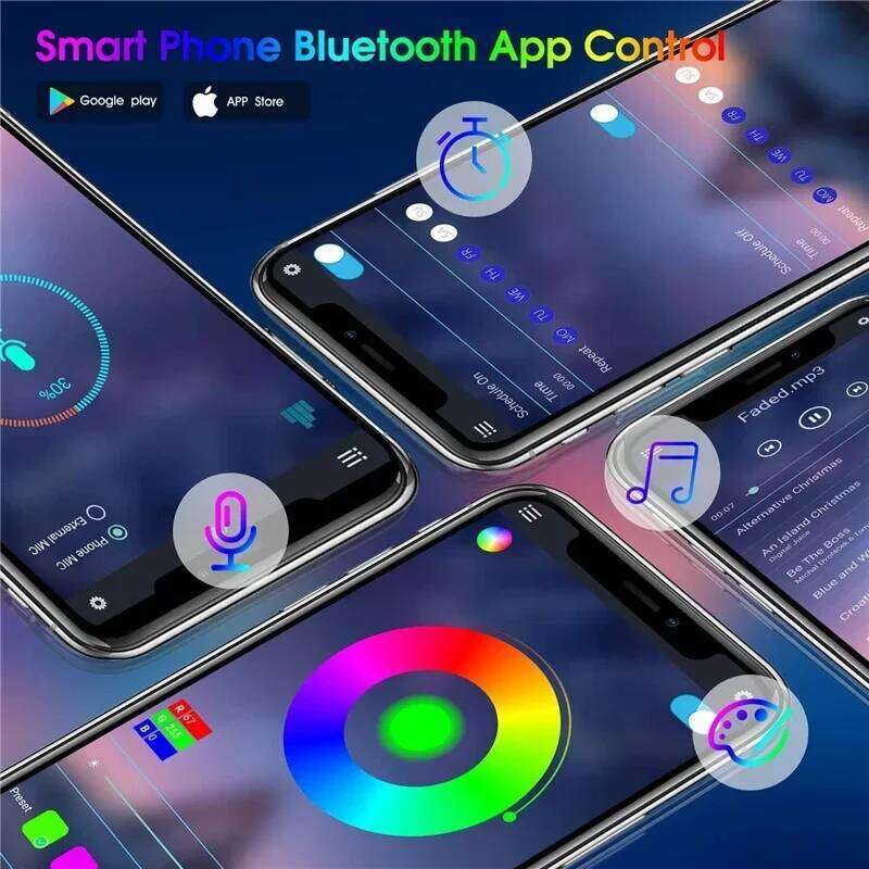 Bluetooth Smart Lights 24V Rope Bar Wireless 5050 Smd Led DuoCo APP Strip for Bedroom Home Ceiling Light Z260206