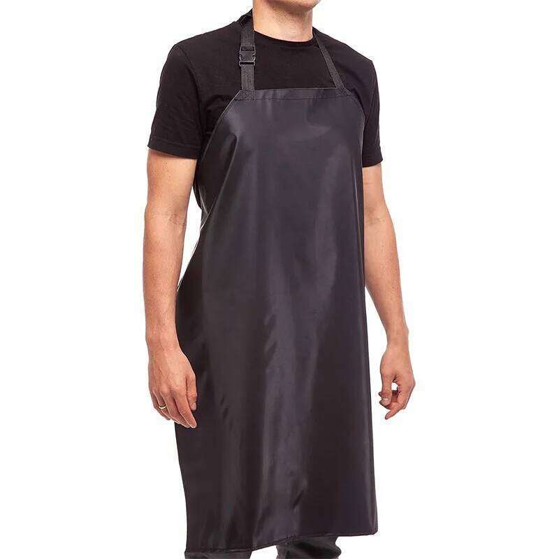 New Neck Adjustable Button Waterproof Apron Suitable for Both Men and Women Kitchen Dining Car Wash Shop Bib S260205
