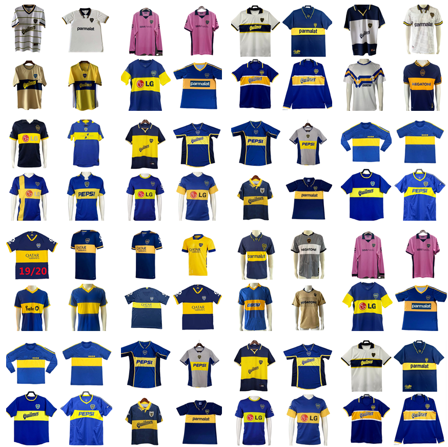 1981 1993 1995 1997 1998 1999 2000 Boca Juniors Retro Soccer Jerseys Maradona RIQUELME ROMAN 2001 2002 2003 2005 2006 2008 2009 Camiseta Futbol vintage Football Shirt