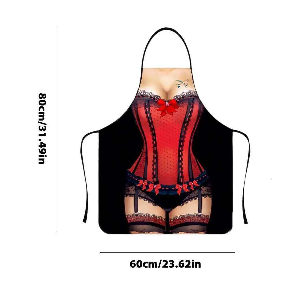 Funny Men BBQ Kitchen Pottery Men's Dress Apron for Cooking Baking - Durable Grilling Aprons S260205