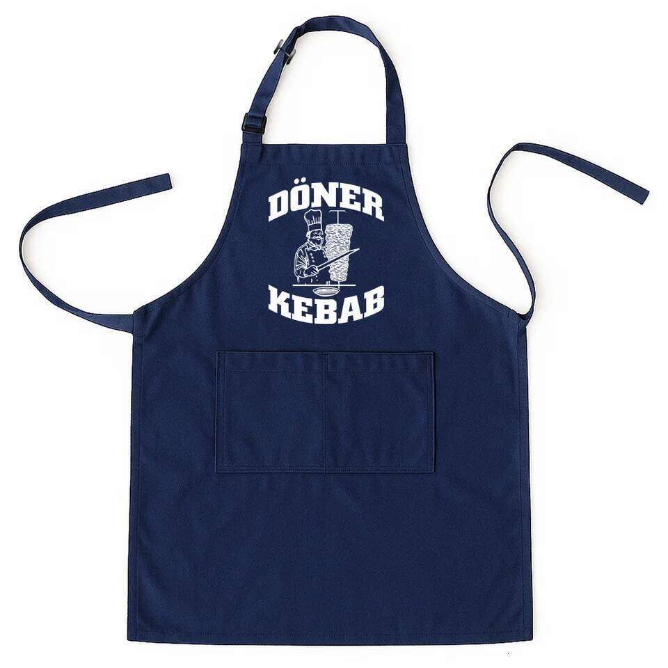 Doner Kebab Aprons Bib for Men Women Chef Kitchen Cooking Tablier Cuisine Painting AP-018 S260205