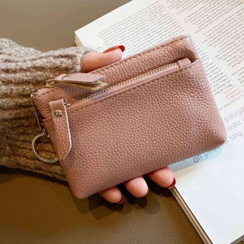 Multi Card Slots Women Short Wallet Hand Clutch Zipper Small Cowhide Wallets Multifunctional Solid Color Pu Coin Purse Party Y260206