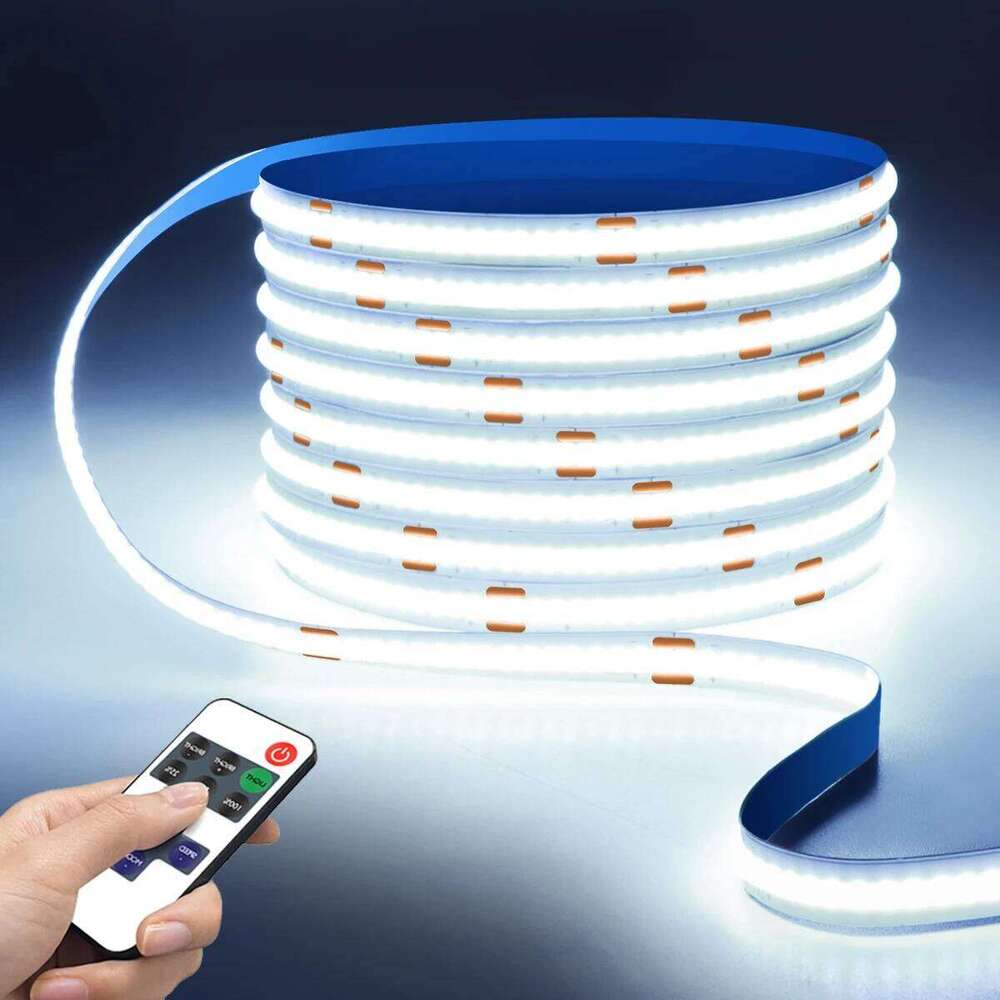 5V USB COB LED Strip Light Dimmable RF Remote Control 320LEDs/M Tape DIY TV Mirror Backlight Kitchen Room Decoration Lighting Z260206